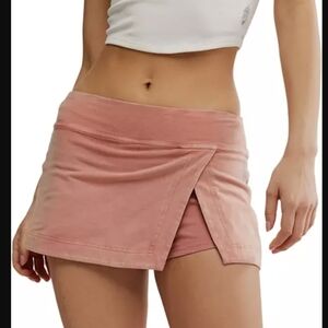 Free People Rose Hot Shot Mini Skort NWT -L